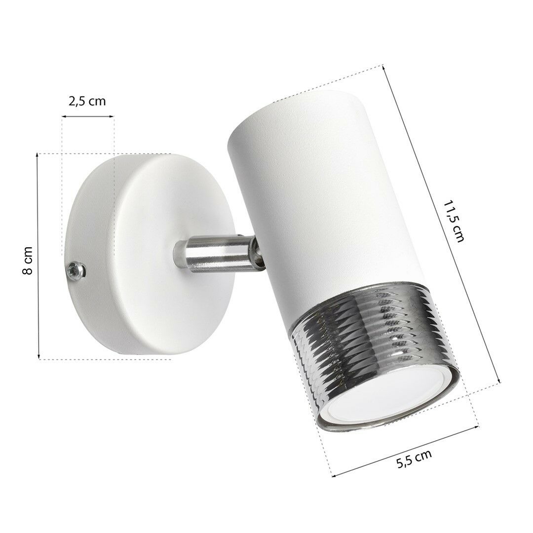 KINKIET DANI WHITE/CHROME 1XGU10