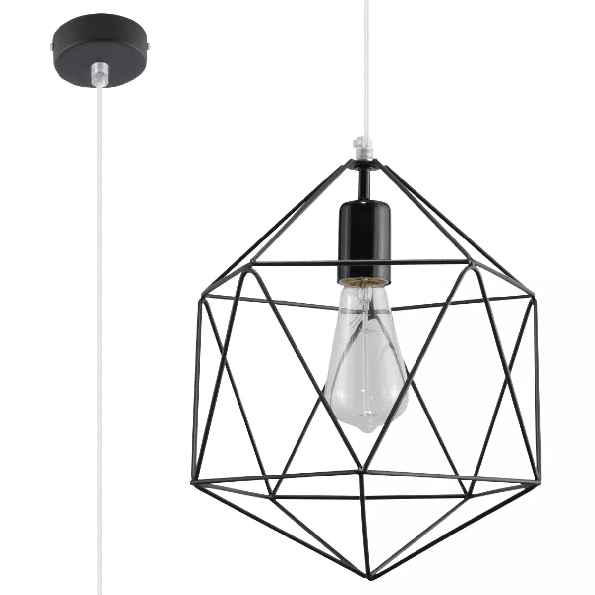 LAMPA WISZĄCA GASPARE CZARNA