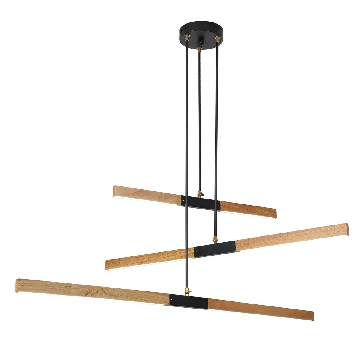 LAMPA WISZĄCA LUGANO 3XLED BRĄZOWA/CZARNA LP-2828/3P