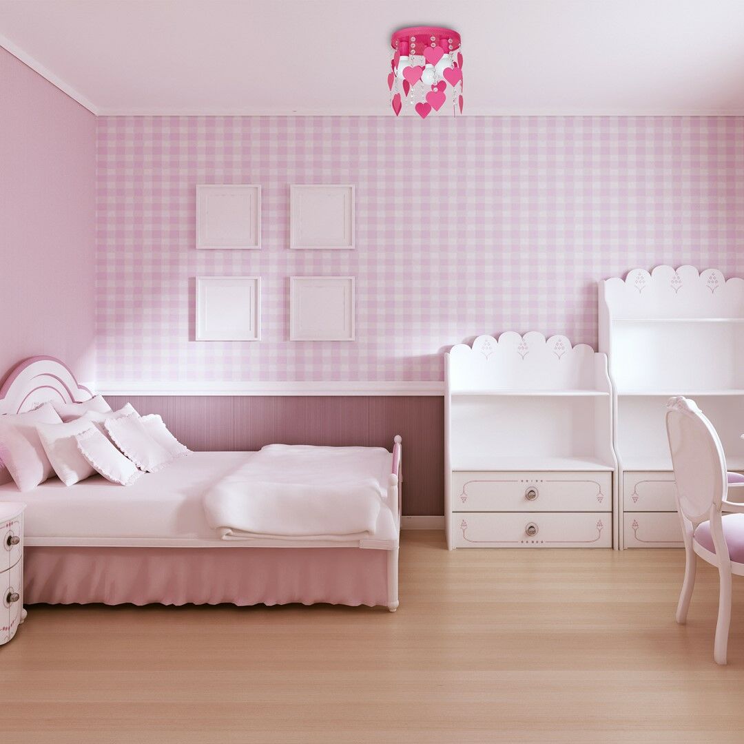 LAMPA SUFITOWA CORAZON PINK 3XE27