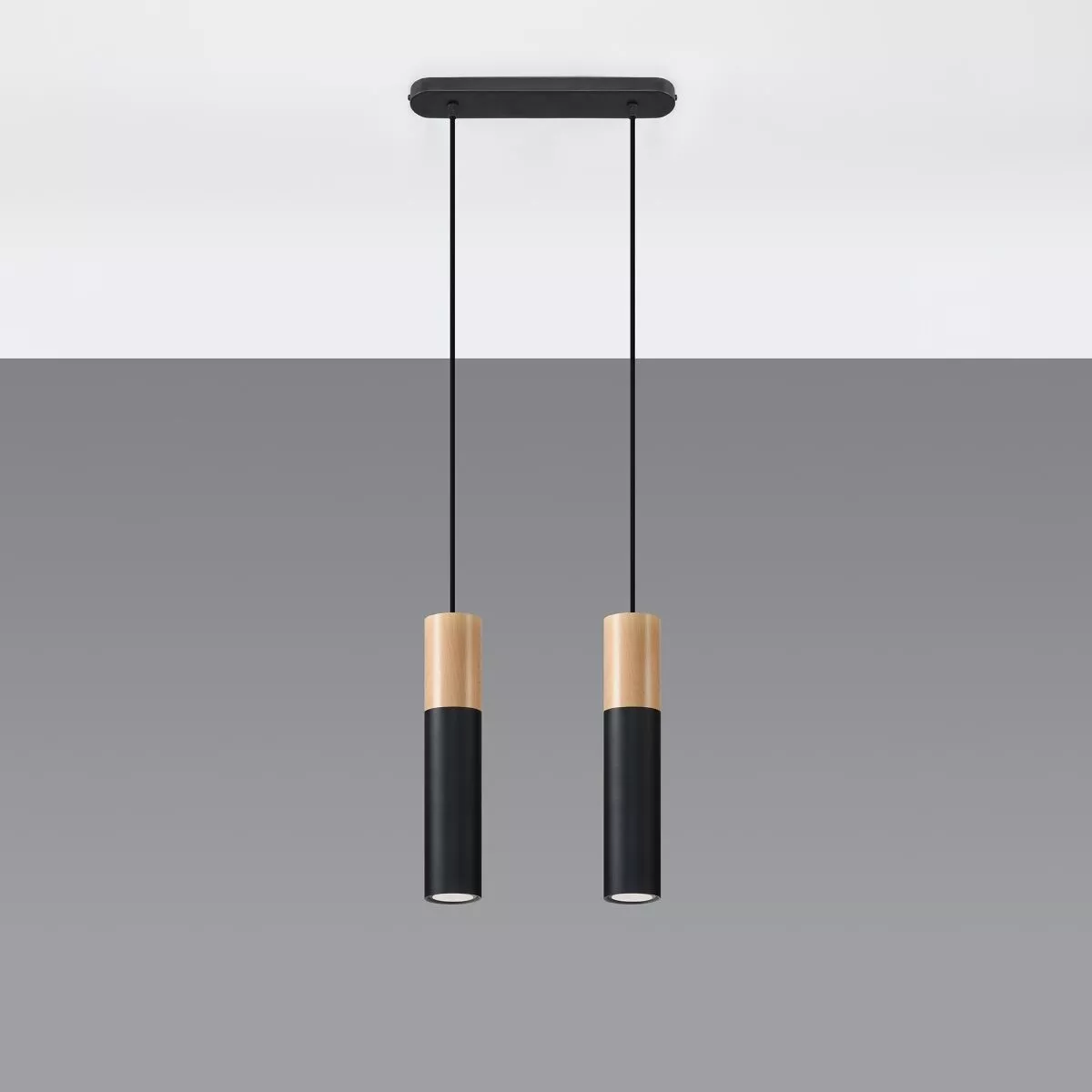LAMPA WISZĄCA PABLO 2 CZARNA