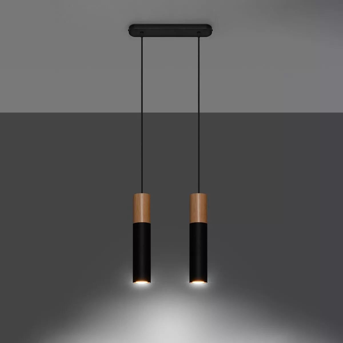 LAMPA WISZĄCA PABLO 2 CZARNA