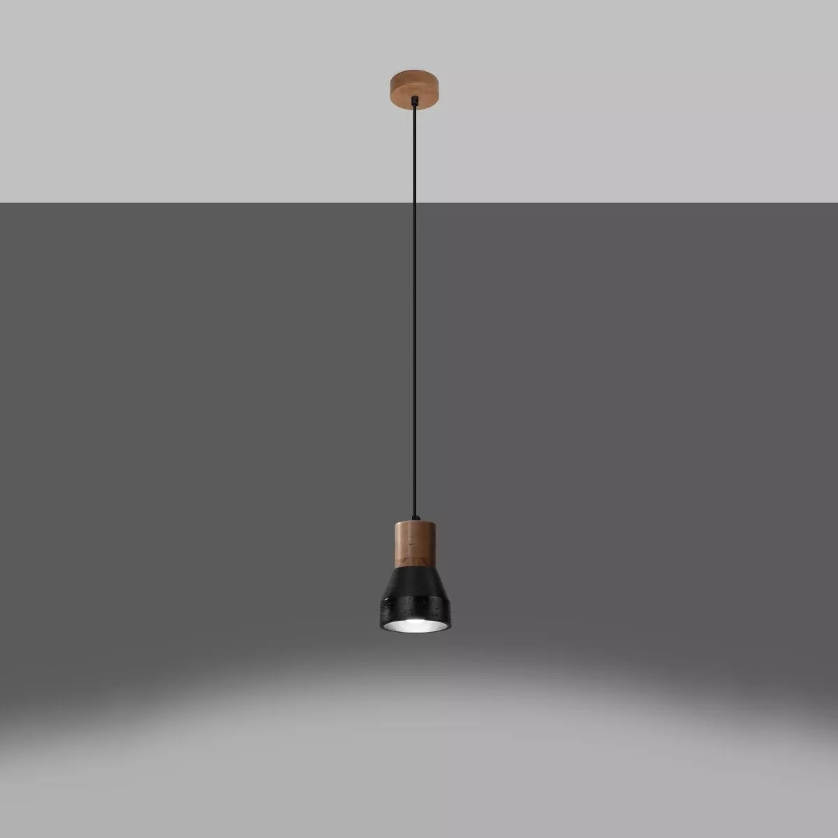 LAMPA WISZĄCA QUBIC CZARNA