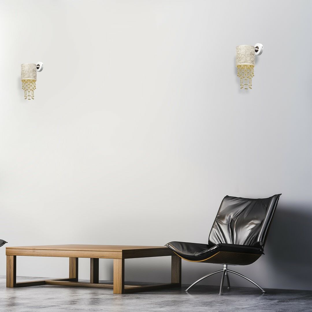 KINKIET ALMERIA WHITE/GOLD 1XE27