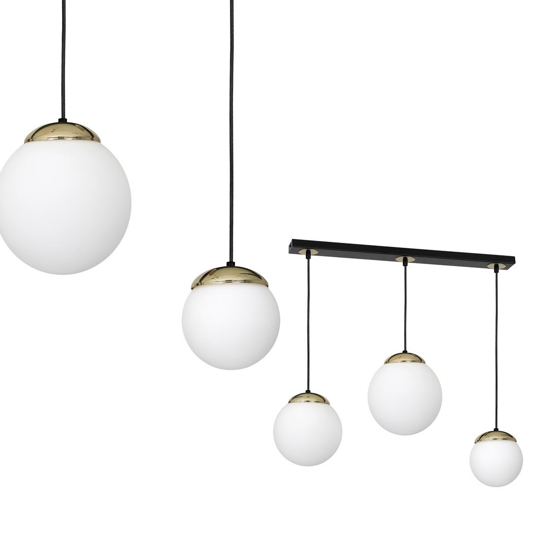 Lampa wisząca Sparta Czarna/złota 3xE14 MLP6500