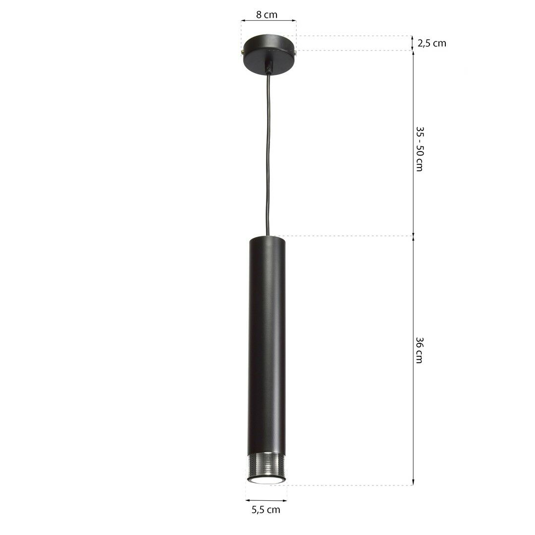 Lampa wisząca Dani Czarna/Chrom 1xGU10 MLP6231