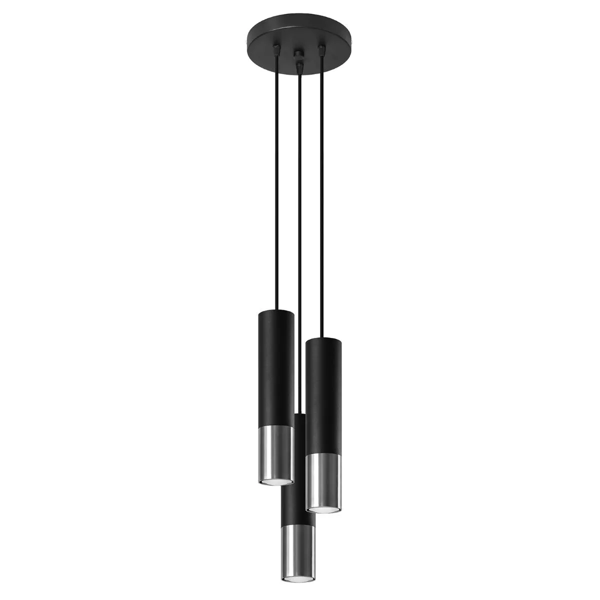 LAMPA WISZĄCA LOOPEZ 3P CZARNY/CHROM