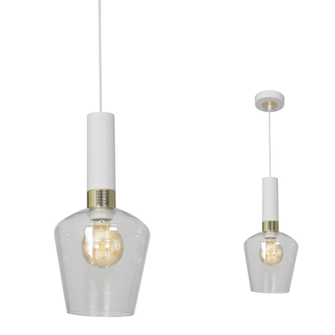 Lampa wisząca Roma Biała 1xE27 MLP6487