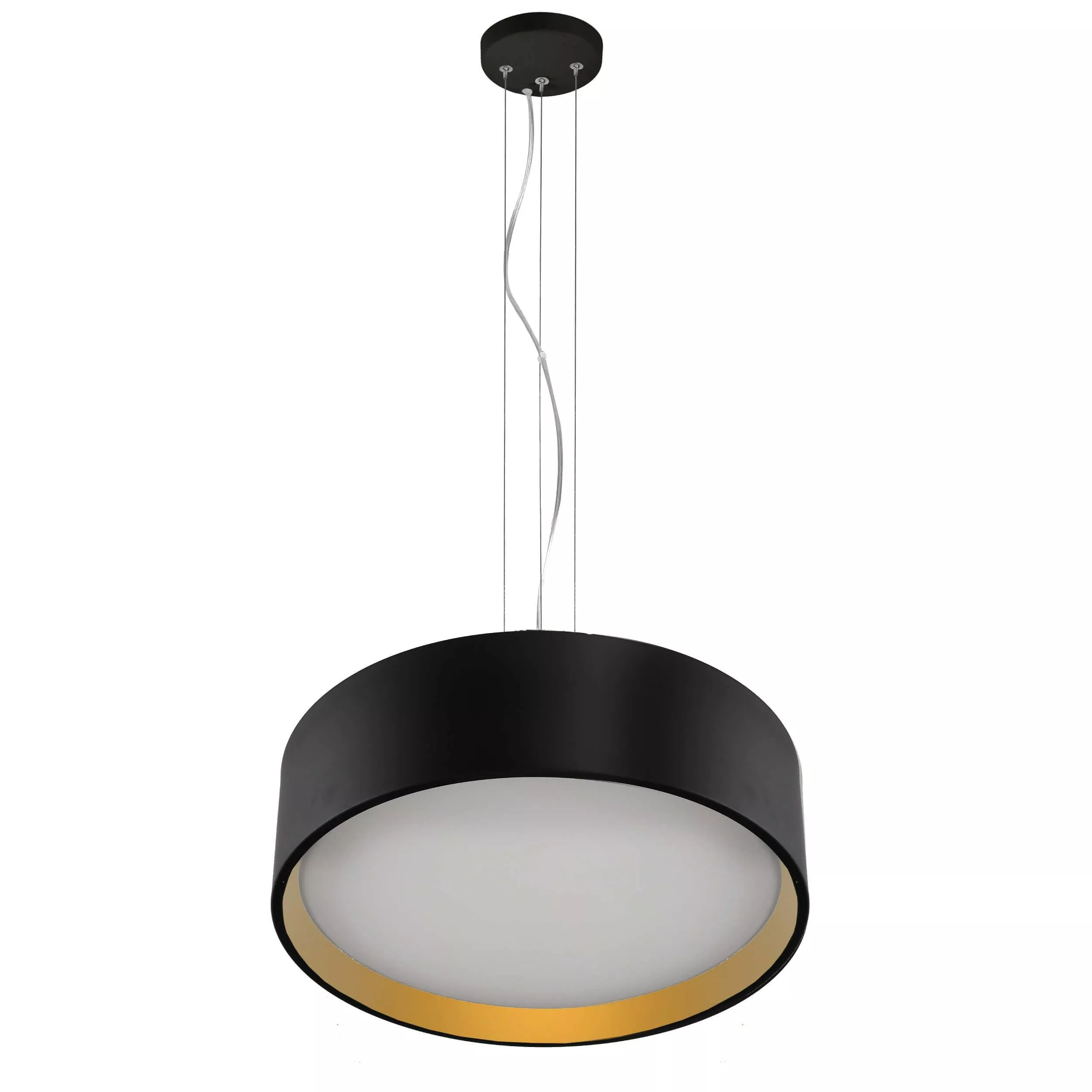 LAMPA WISZĄCA HUDSON 1XLED CZARNA/ZŁOTA LP-043/1P BK/GD