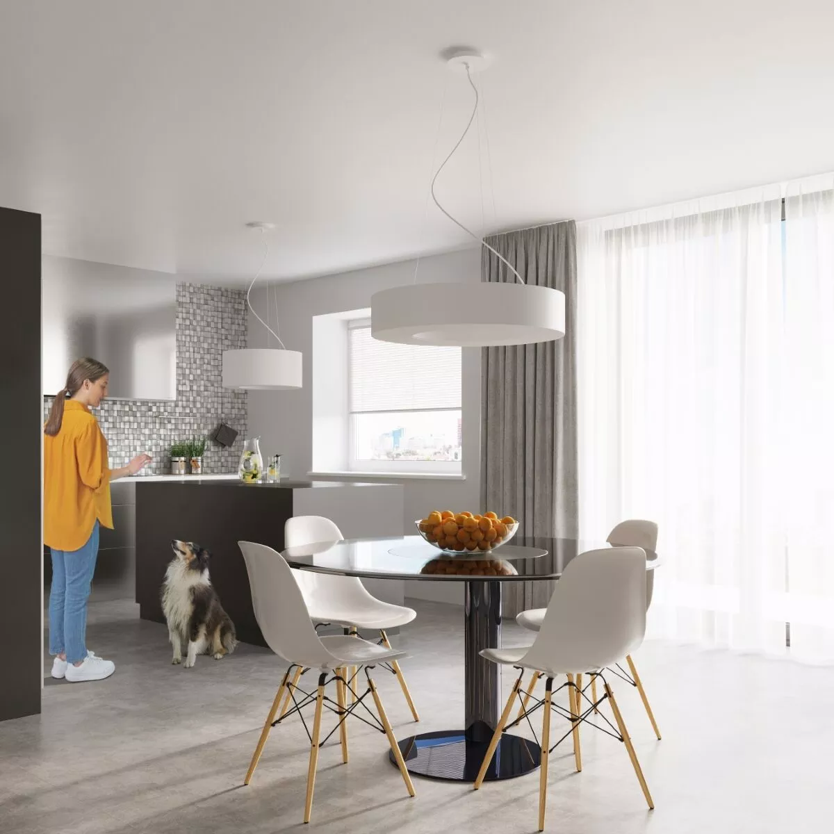 ŻYRANDOL SATURNO SLIM 70 BIAŁY