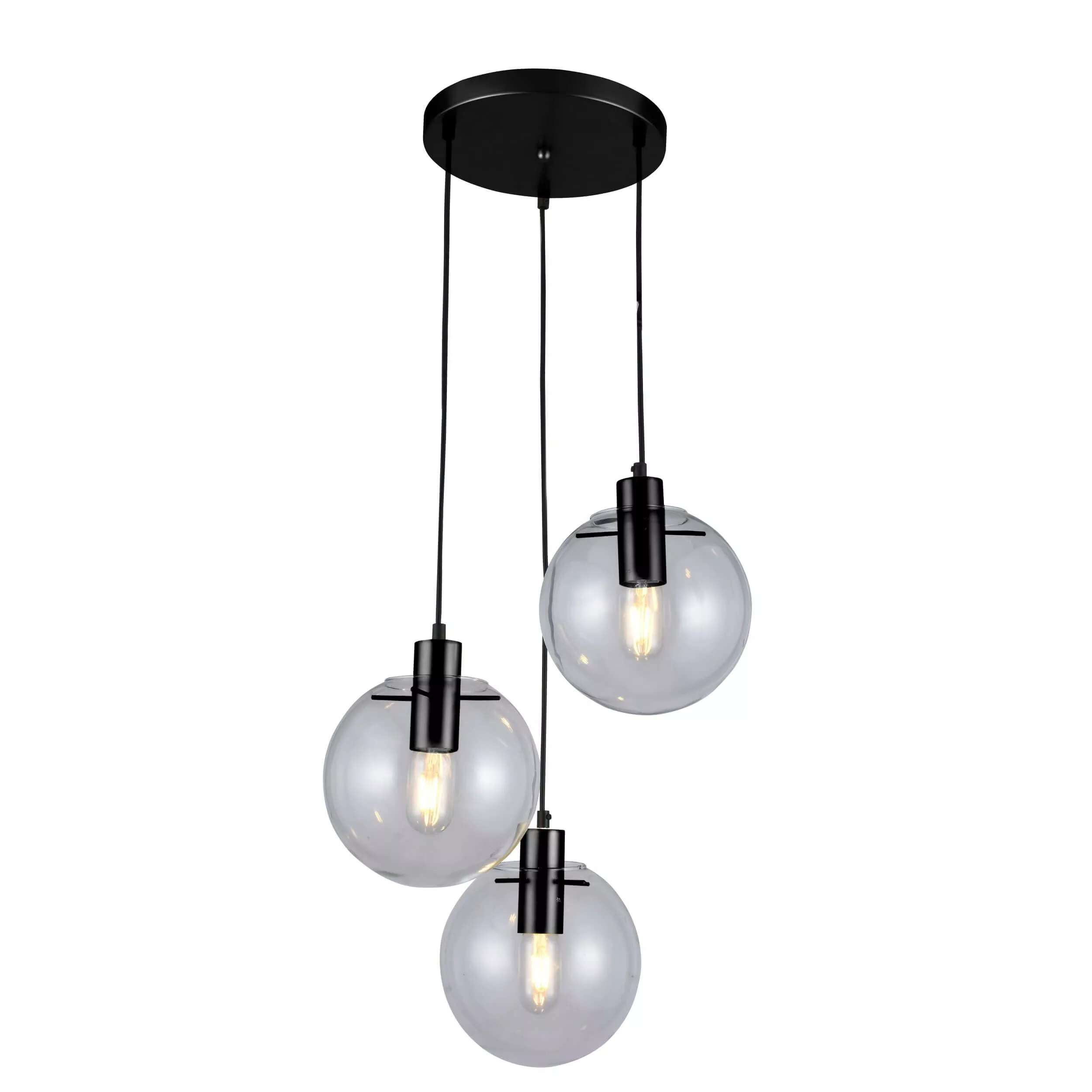 LAMPA WISZĄCA PUERTO 3XE27 CZARNA LP-004/3P BK