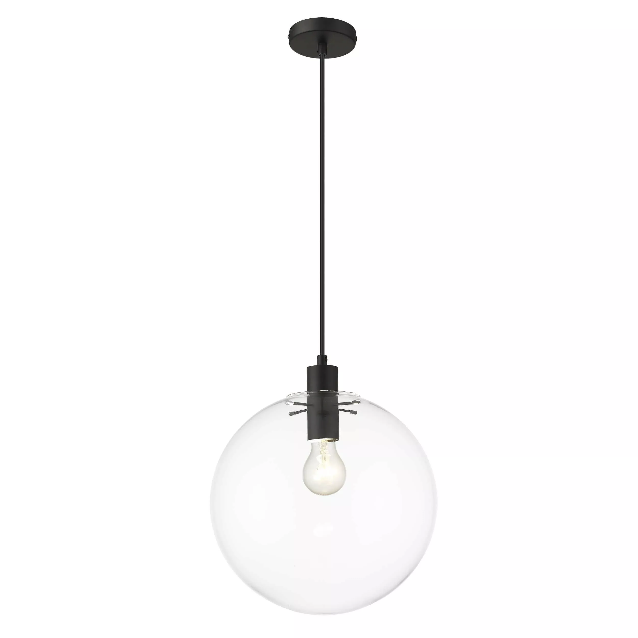 LAMPA WISZĄCA PUERTO DUŻA 1XE27 CZARNA LP-004/1P L BK