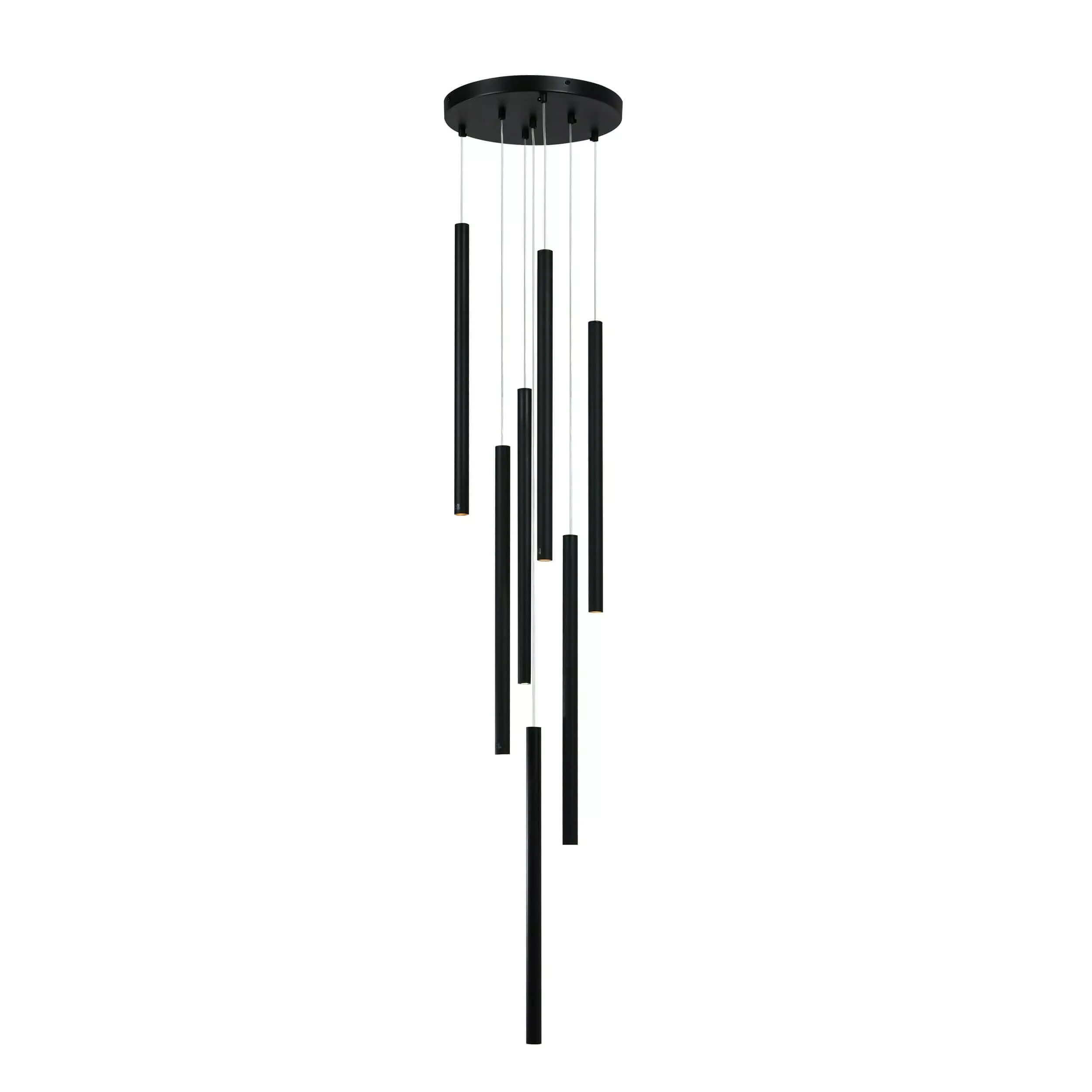 LAMPA WISZĄCA LUNGO 7XG9 CZARNA LP-894/7P BK