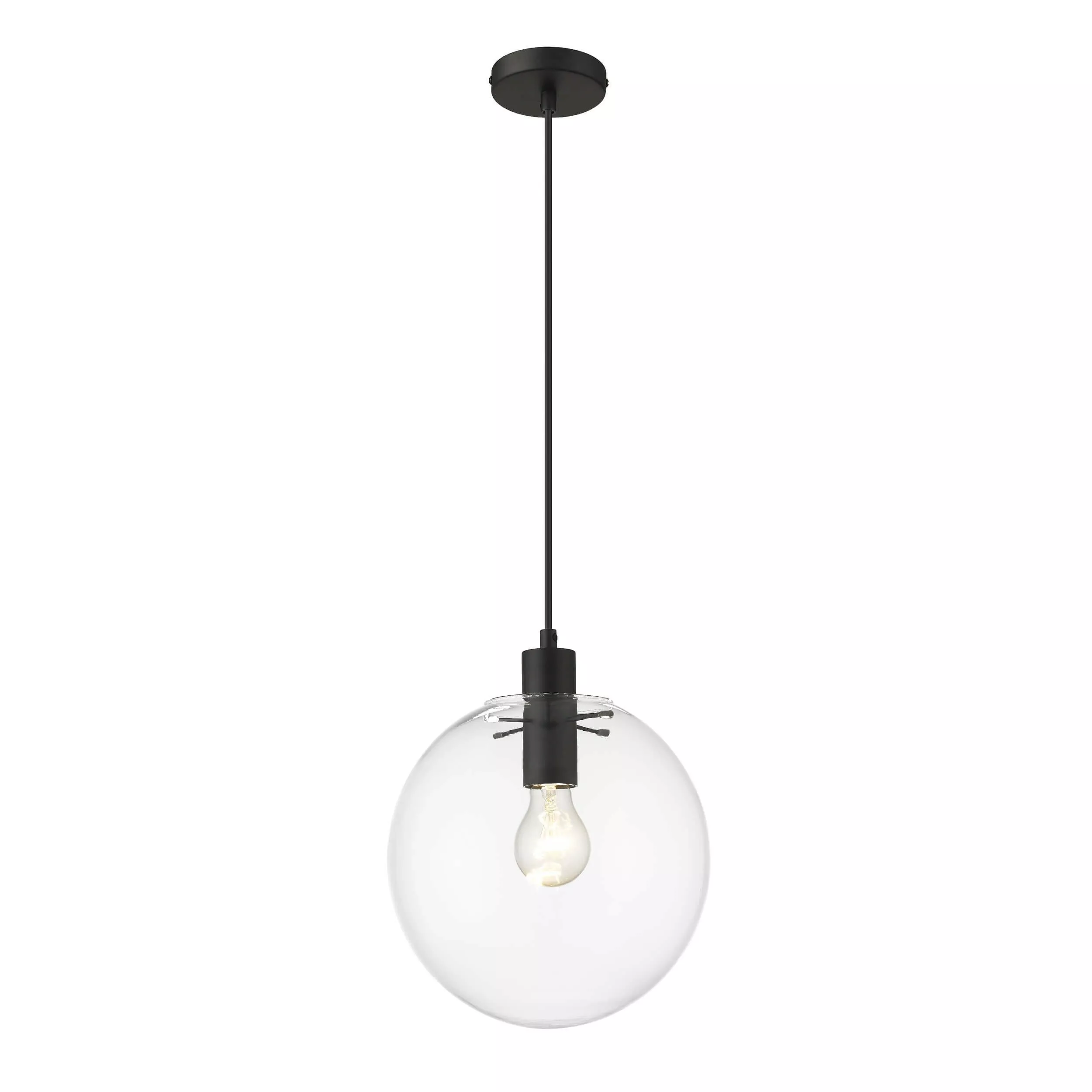 LAMPA WISZĄCA PUERTO ŚREDNIA 1XE27 CZARNA LP-004/1P M BK
