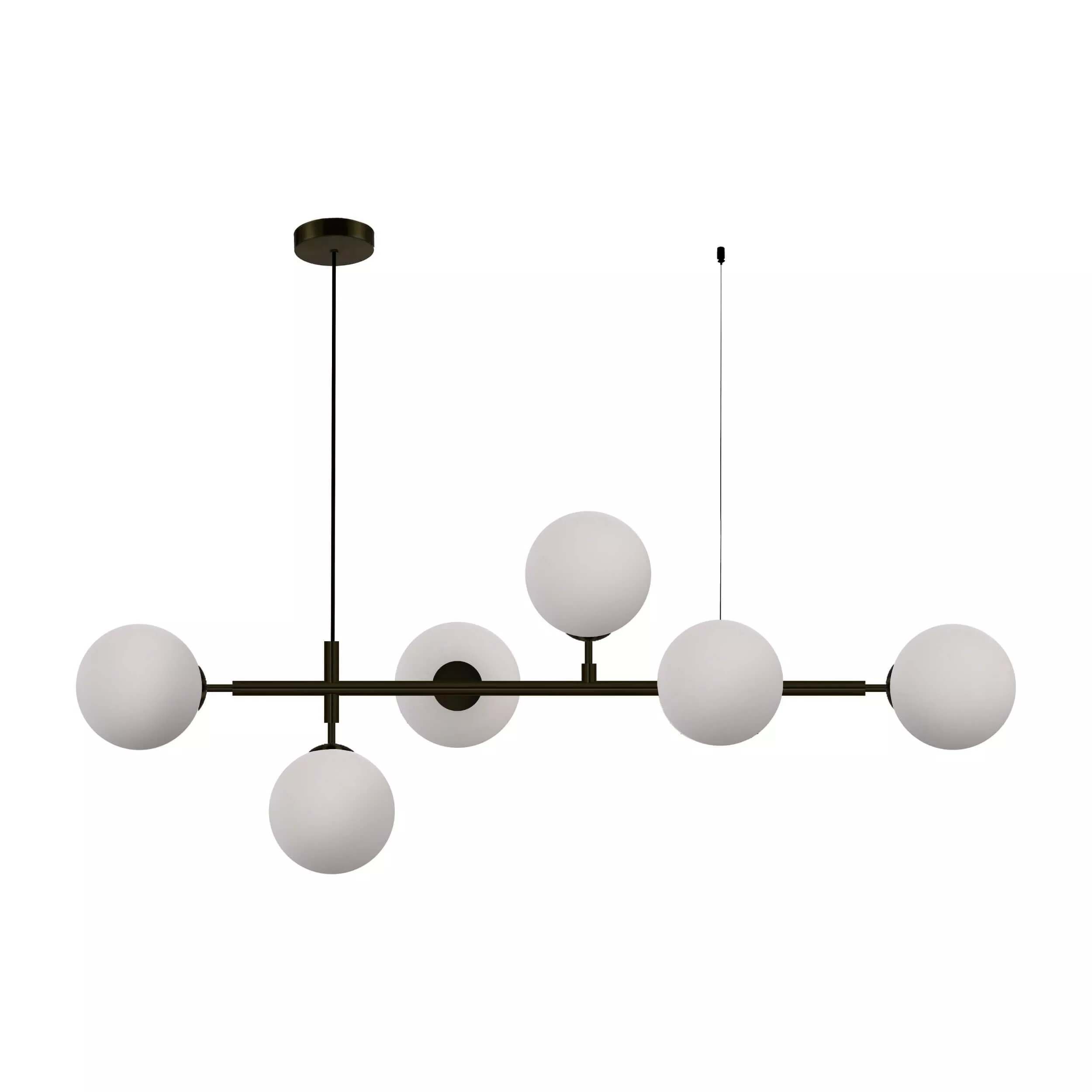 LAMPA WISZĄCA ALISA 6XE14 CZARNA/BIAŁA LP-005/6P BK/WH