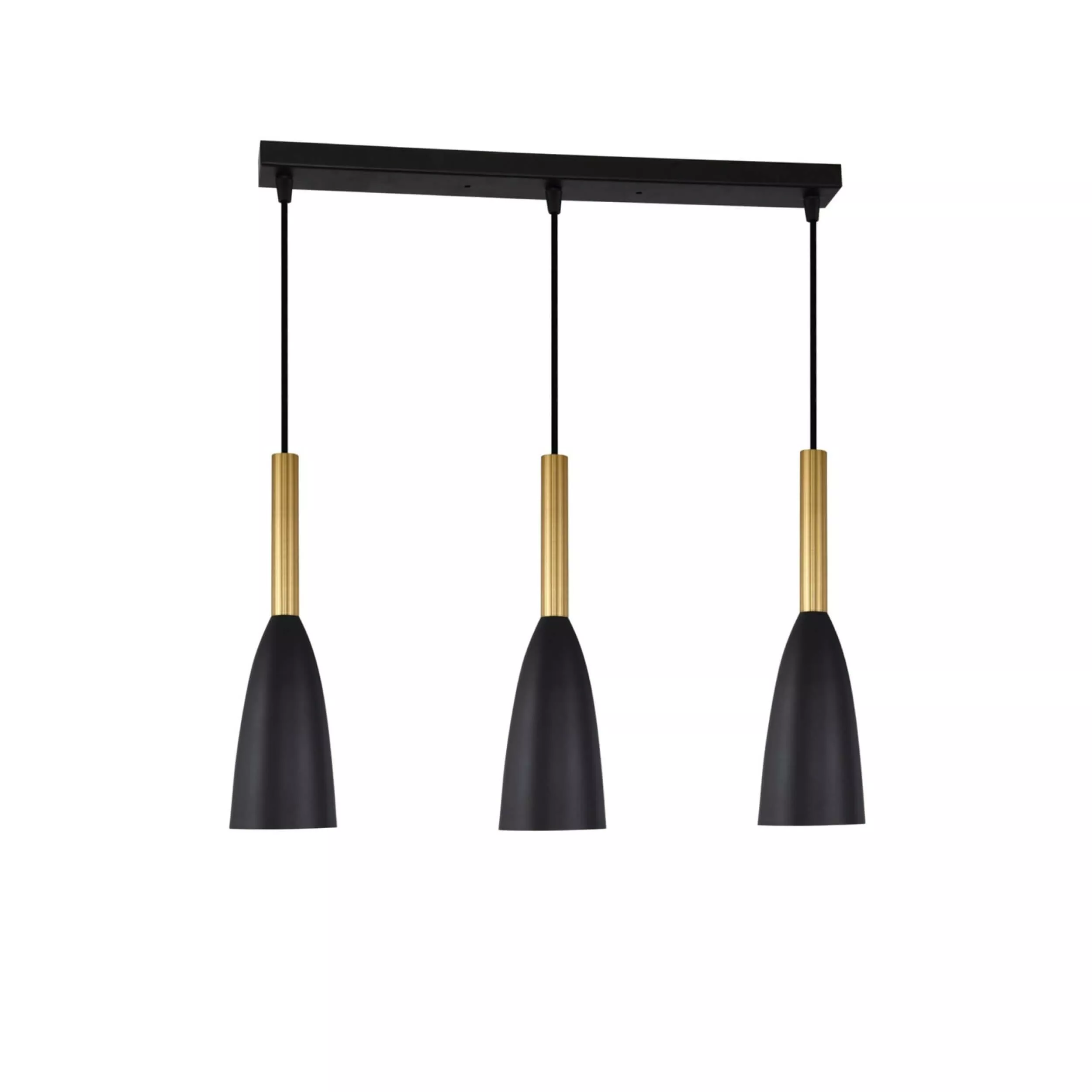 LAMPA WISZĄCA SOLIN WISZĄCA 3XE27 CZARNO/ZŁOTA LP-181/3L BK/GD