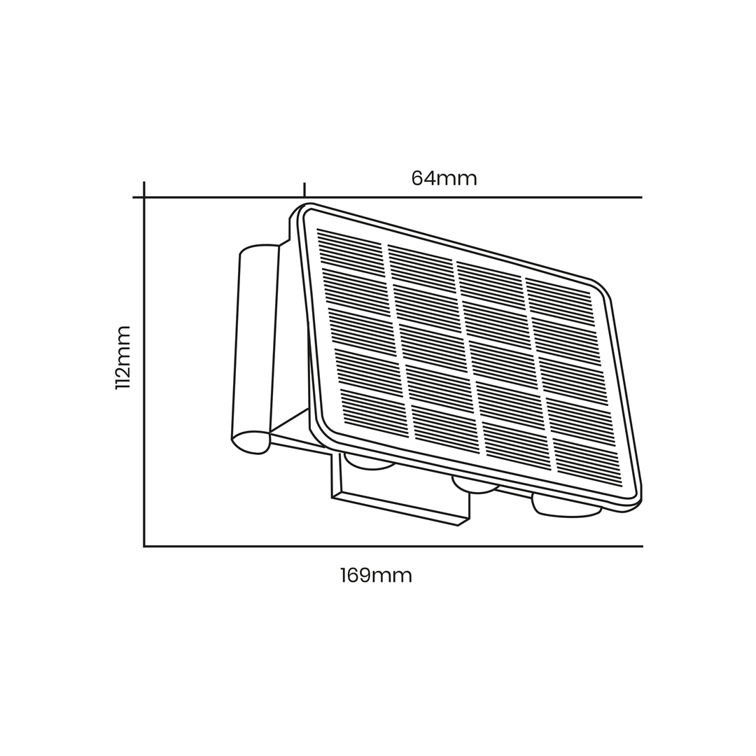 KINKIET SOLARNY ALF 50LM 3000K