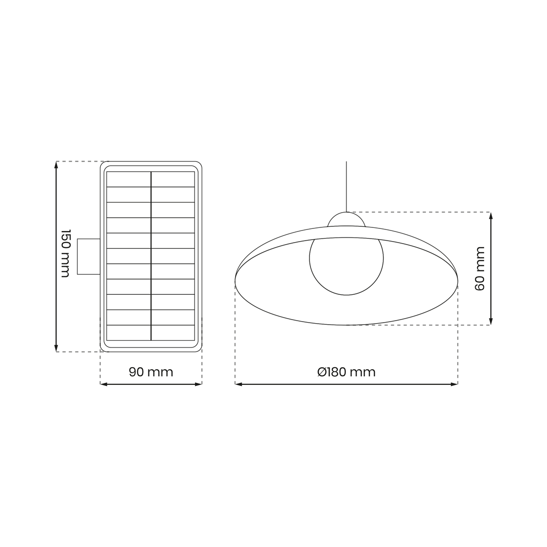 LAMPA SOLARNA SATURN POJEDYŃCZA