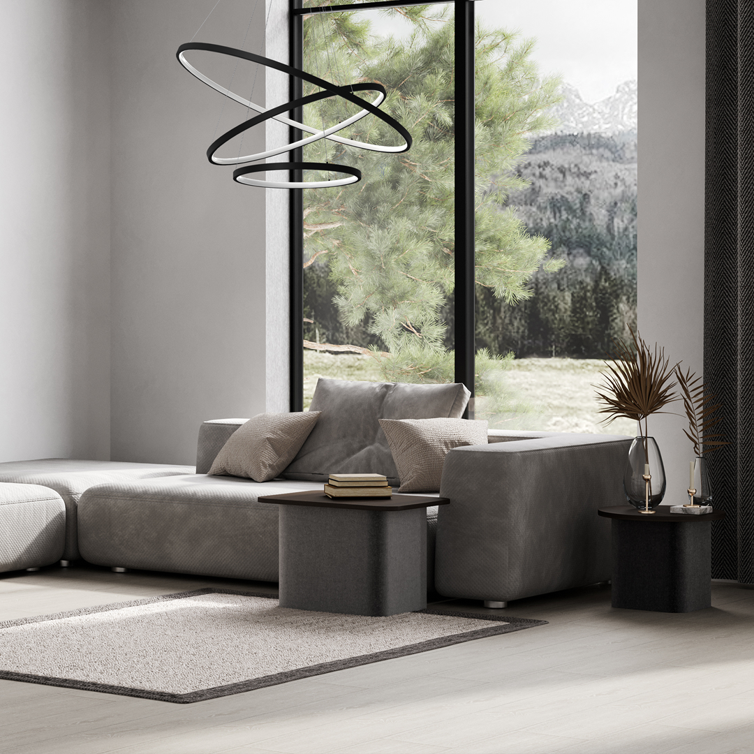 Lampa wisząca Rotonda Czarna 93W LED ML7945