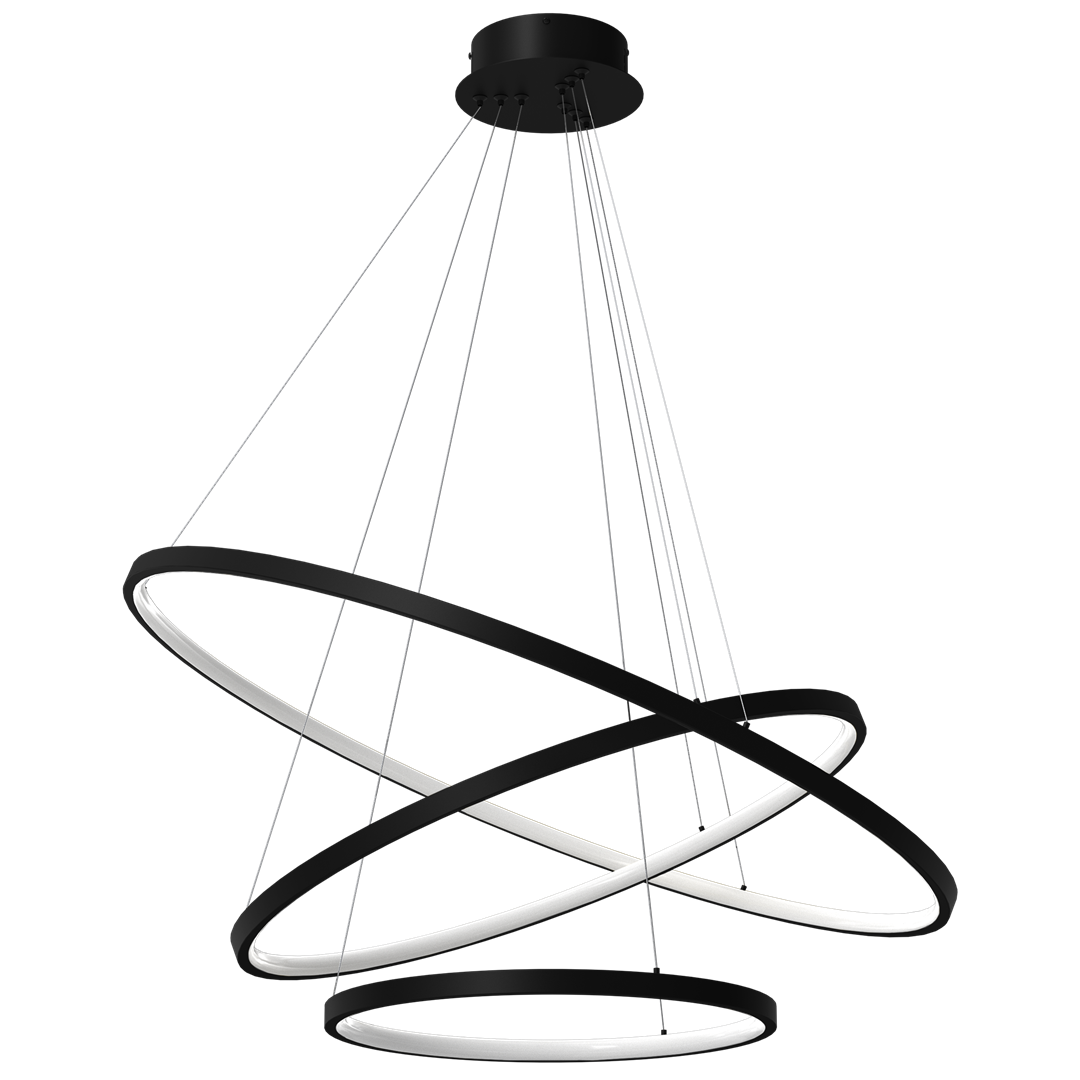 Lampa wisząca Rotonda Czarna 93W LED ML7945