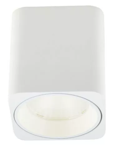 MAXLIGHT C0156 LAMPA SUFITOWA TUB KWADRAT BIAŁY+ PIERŚCIEŃ OZDOBNY BIAŁY RC0155/C0156 WHITE