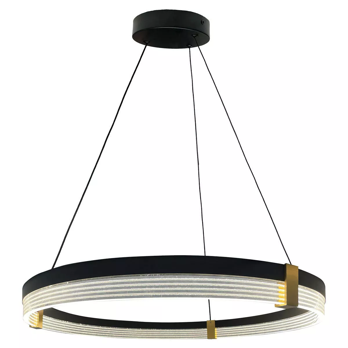 LAMPA WISZĄCA PLUM 1 LED CCT ŚREDNIA CZARNA LP-0407/1P M BK TRIANGLE