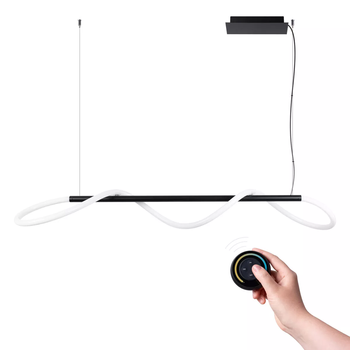 LAMPA WISZĄCA GALAKSE 148 CZARNA LED 2700-6500K