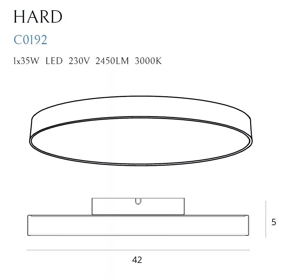 MAXLIGHT C0231 LAMPA SUFITOWA HARD Z PILOTEM