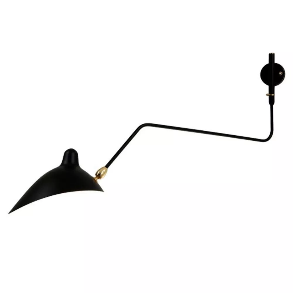 LAMPA ŚCIENNA CRANE-1W CZARNA 99 CM