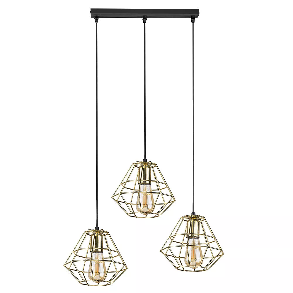 DIAMOND GOLD LAMPA WISZĄCA 3