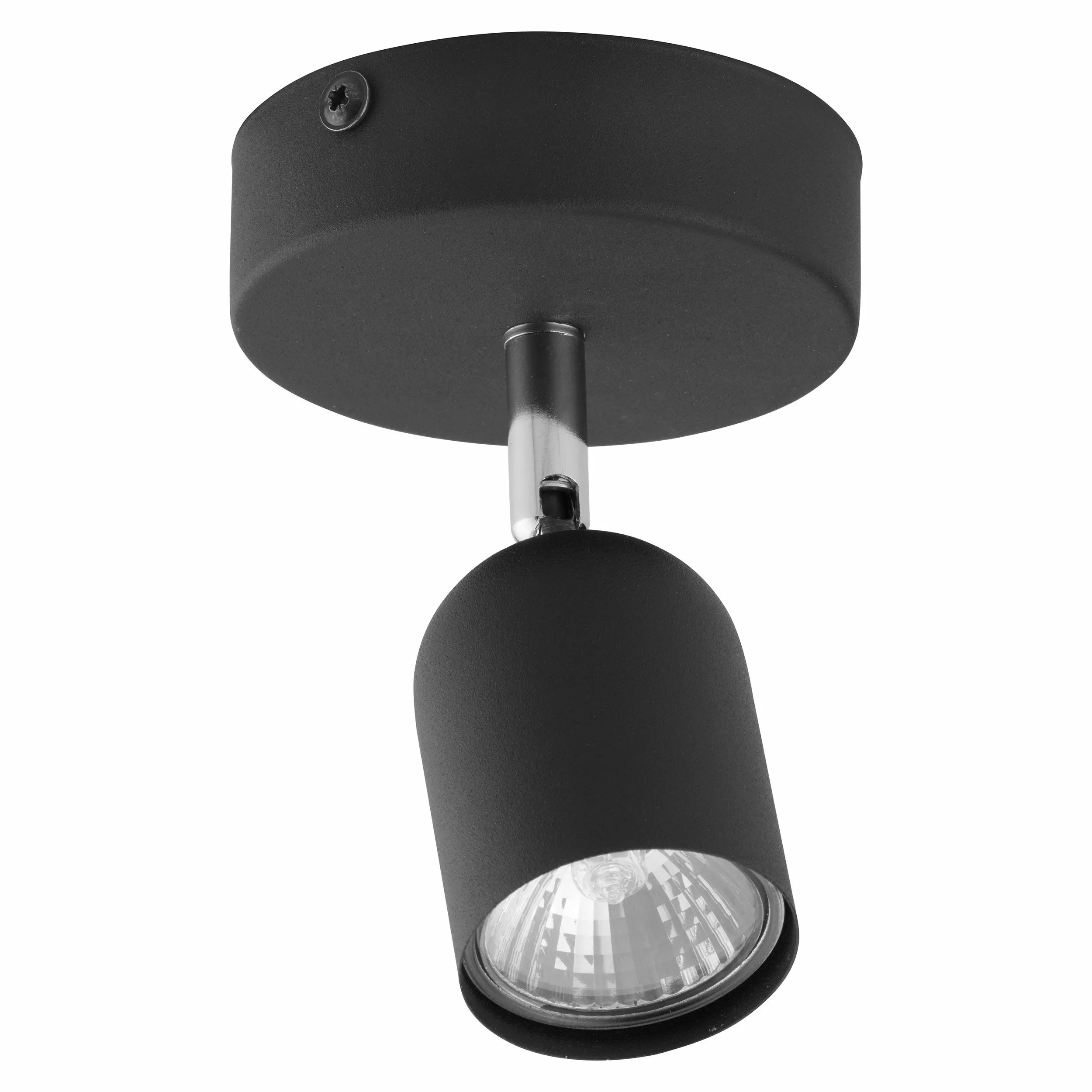 TOP LAMPA SUFITOWA 1 PŁ CZARNY/CHROM