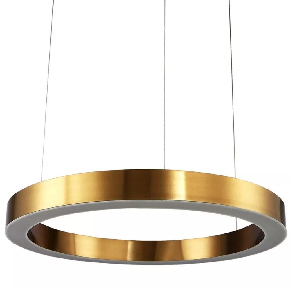 LAMPA WISZĄCA CIRCLE 80 LED MOSIĄDZ SZCZOTKOWANY 80 CM