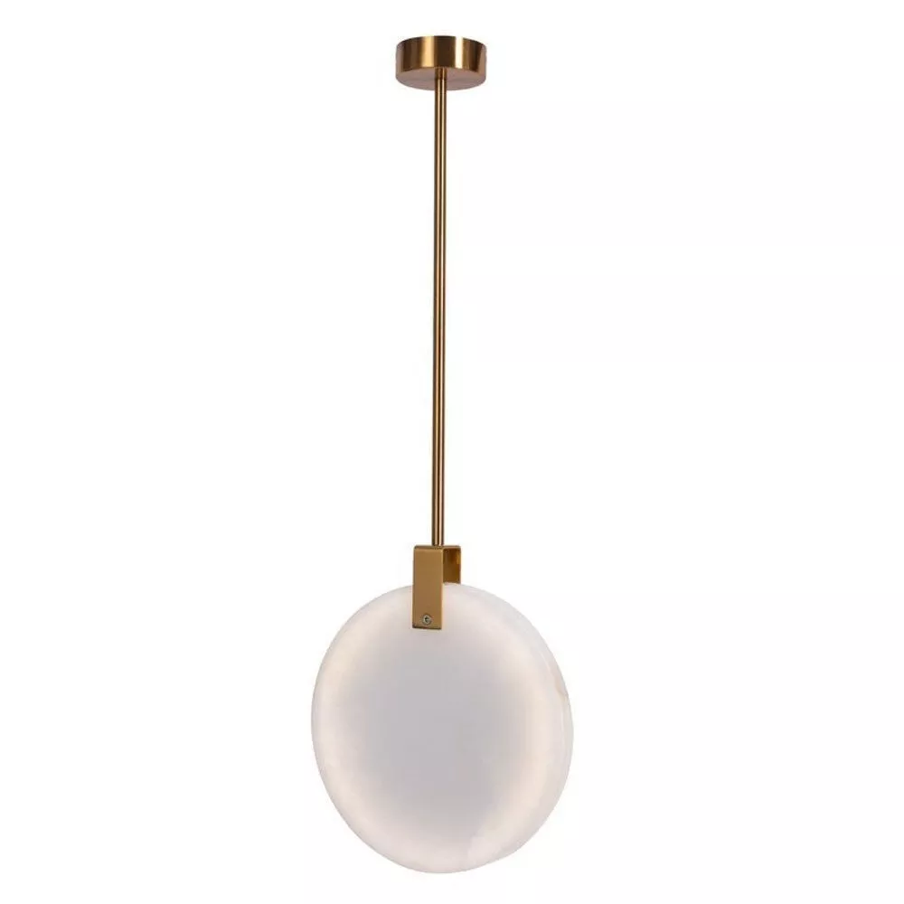 LAMPA WISZĄCA MARBLE LED MARMUROWO ZŁOTA 24 CM
