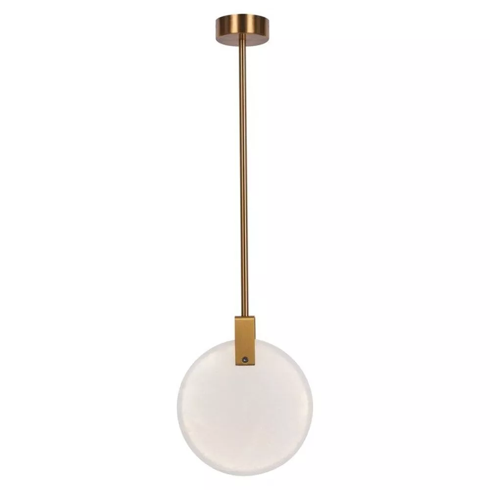 LAMPA WISZĄCA MARBLE LED MARMUROWO ZŁOTA 24 CM