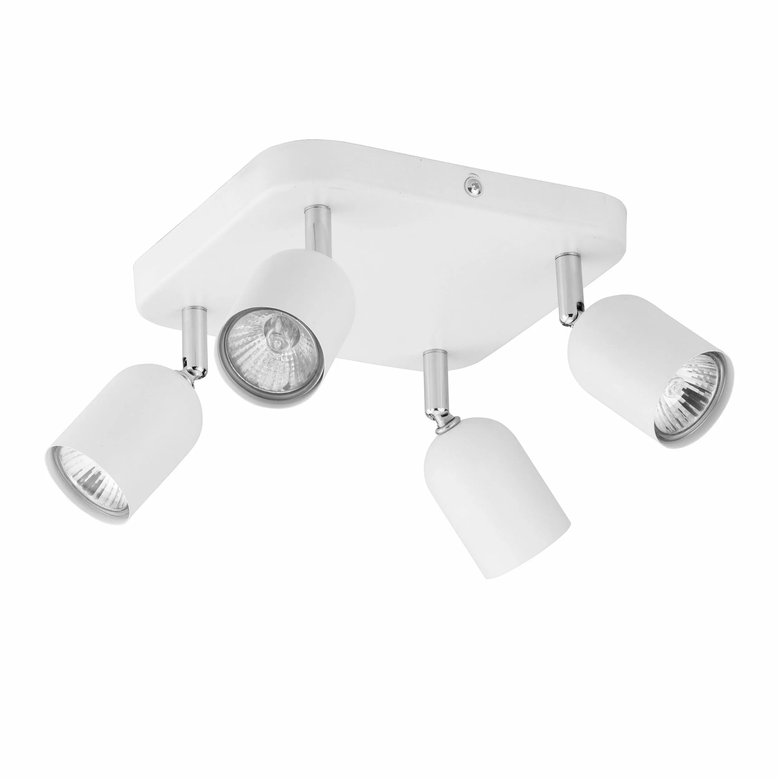 TOP LAMPA SUFITOWA 4 PŁ BIAŁA/CHROM