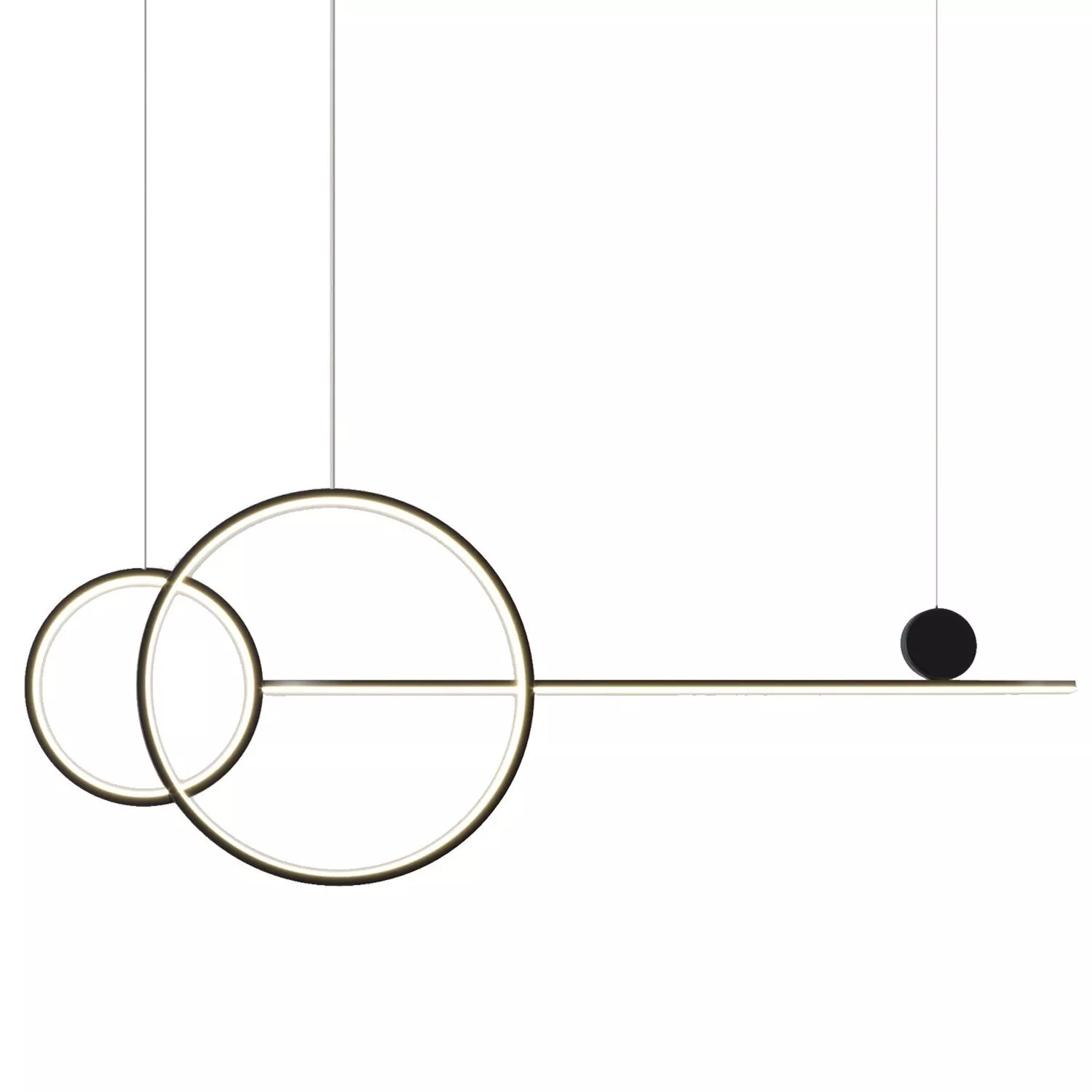 LAMPA WISZĄCA NEW AGE LED CZARNA 120 CM