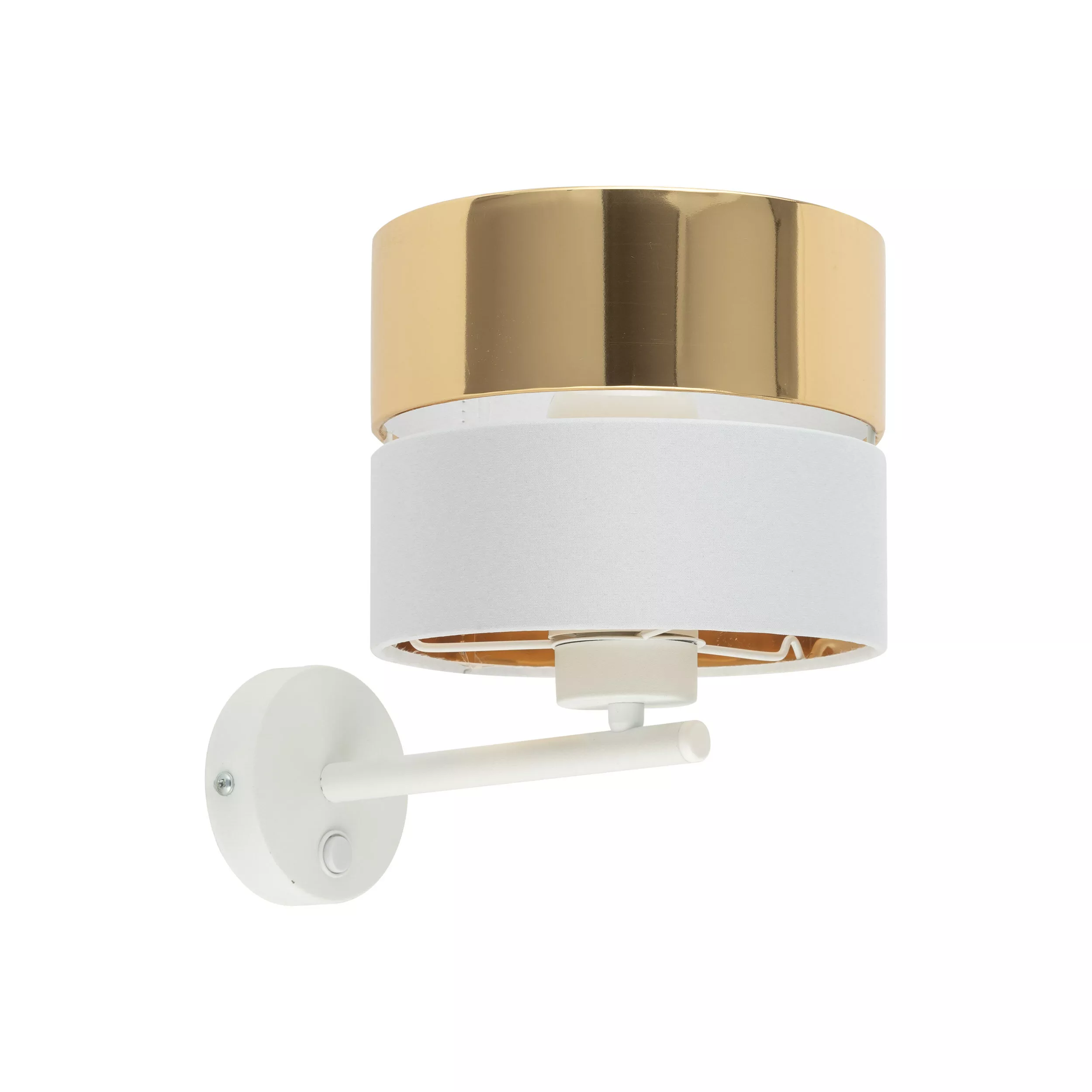 HILTON WHITE/GOLD KINKIET 1 PŁ