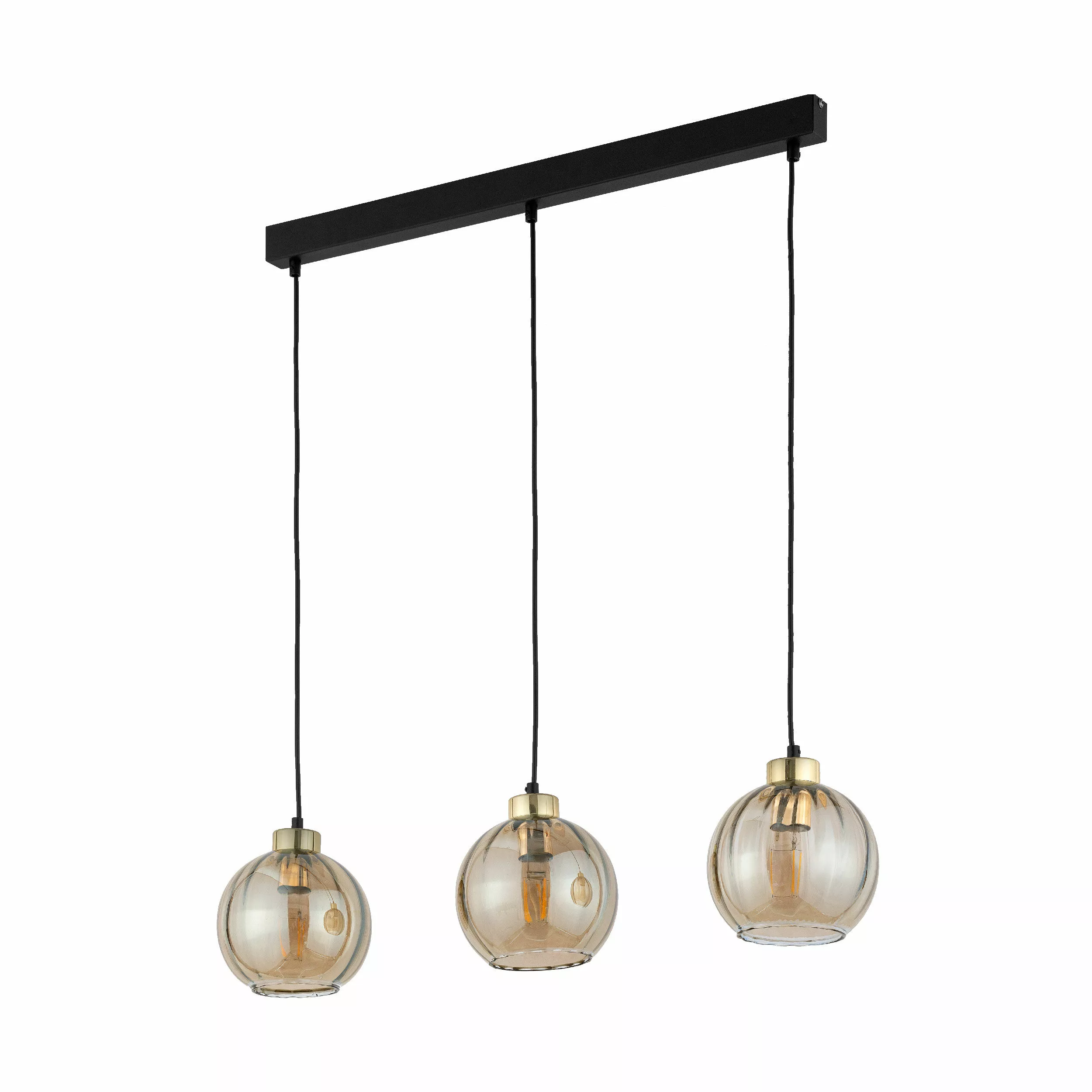 DEVI AMBER LAMPA WISZĄCA 3 PŁ LISTWA