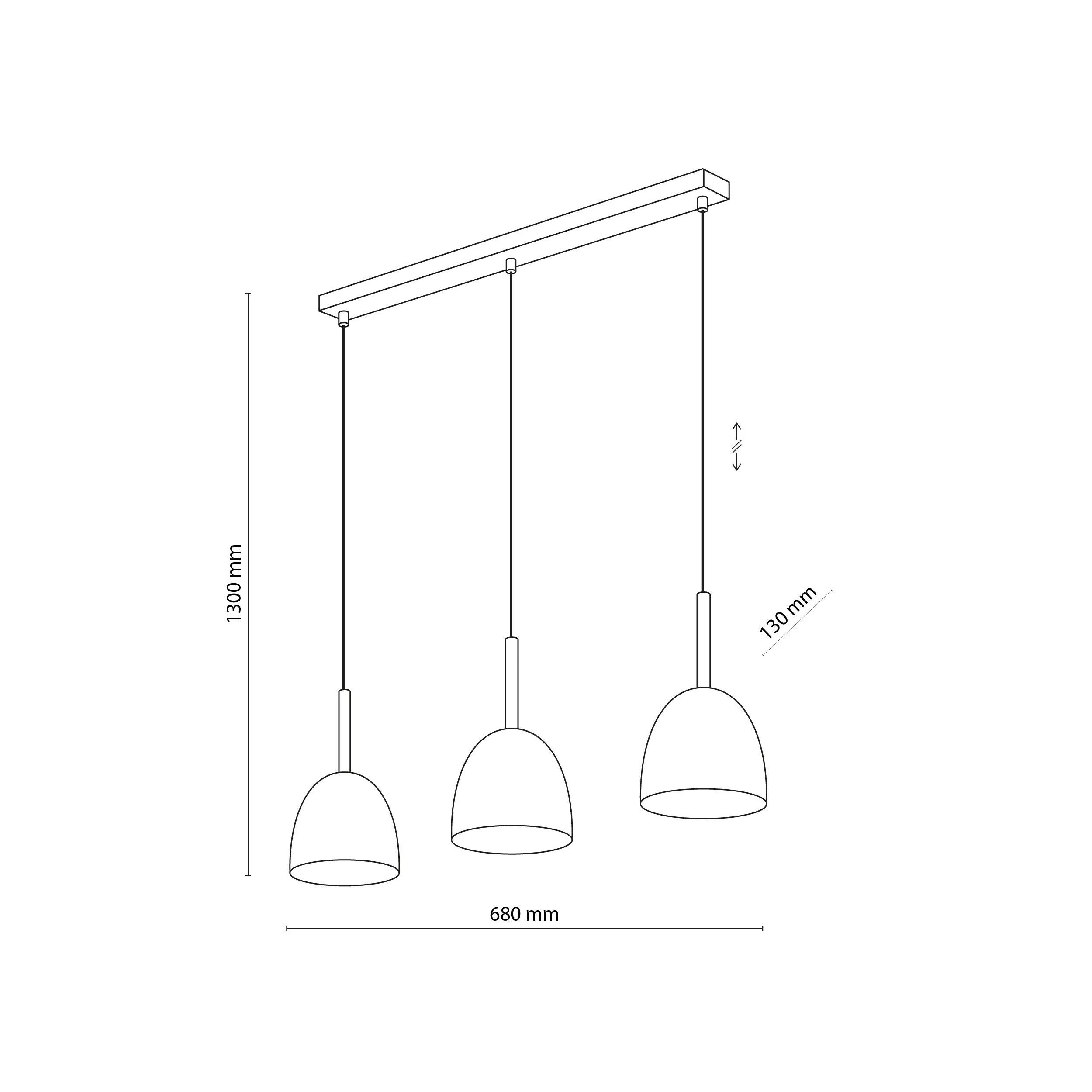 NORD WHITE LAMPA WISZĄCA 3 PŁ