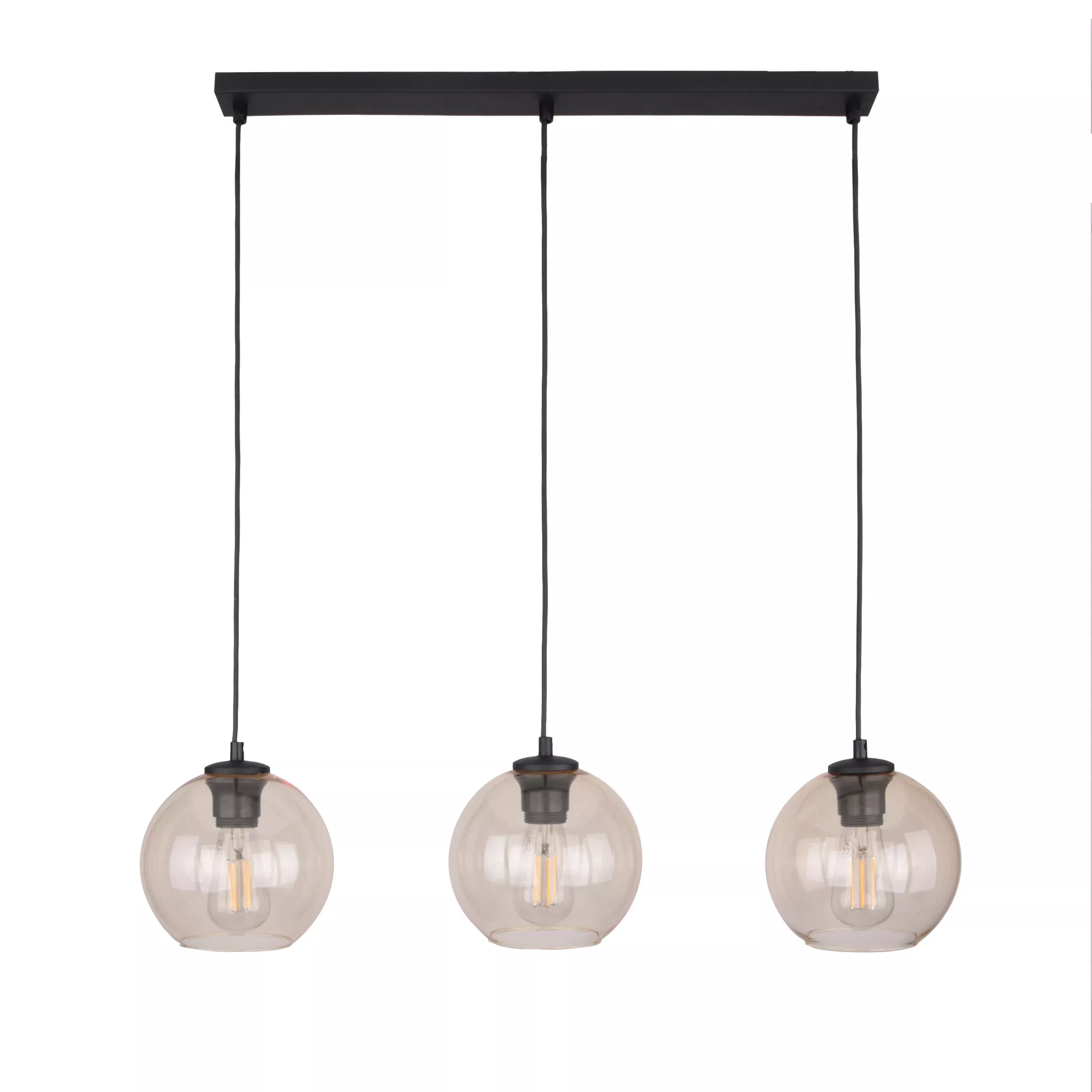 CUBUS BURSZTYN LAMPA WISZĄCA 3 PŁ LISTWA