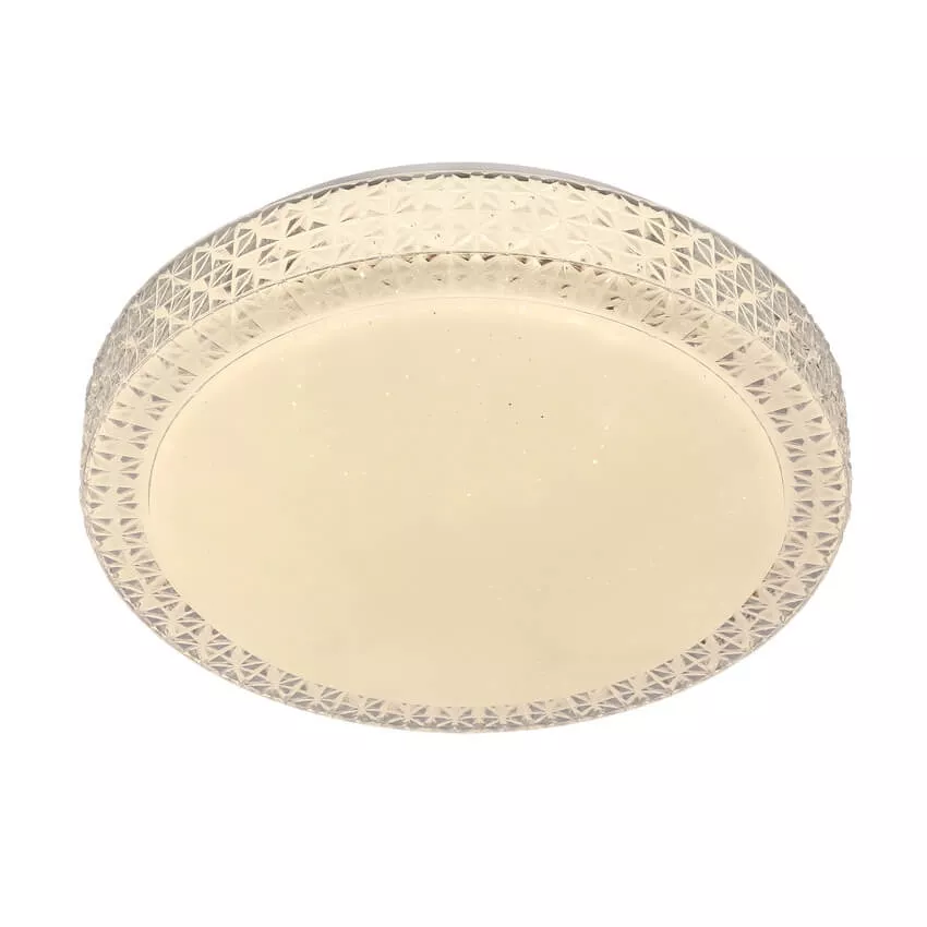 RABEL lampa sufitowa plafon bezbarwny 12W LED 4000K 27cm klosz biały