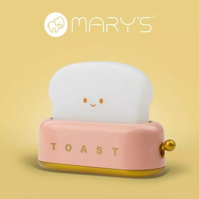 MARY'S Lampka Nocna LED Toster Różowy​ MW20721