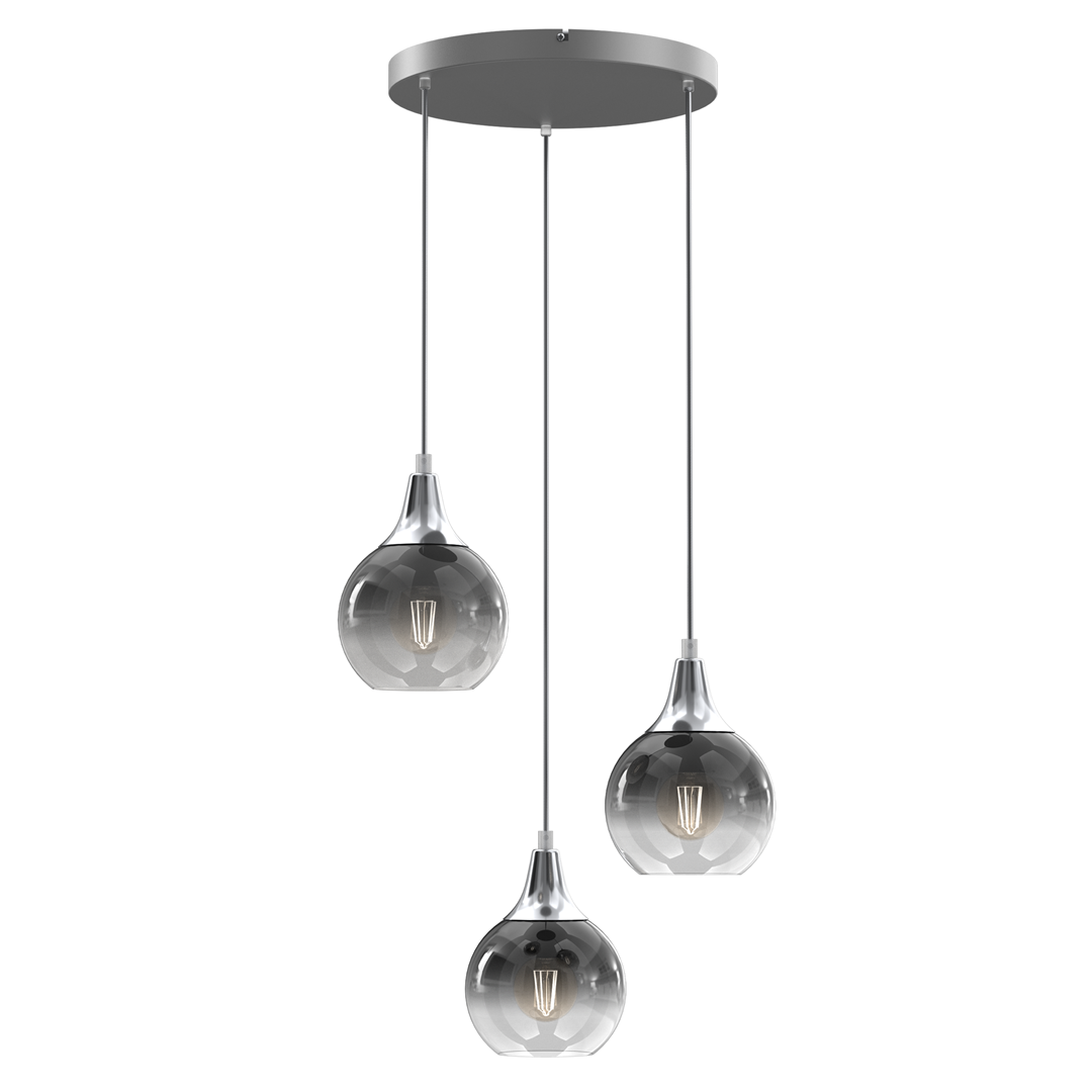 LAMPA WISZĄCA MONTE SILVER 3XE27