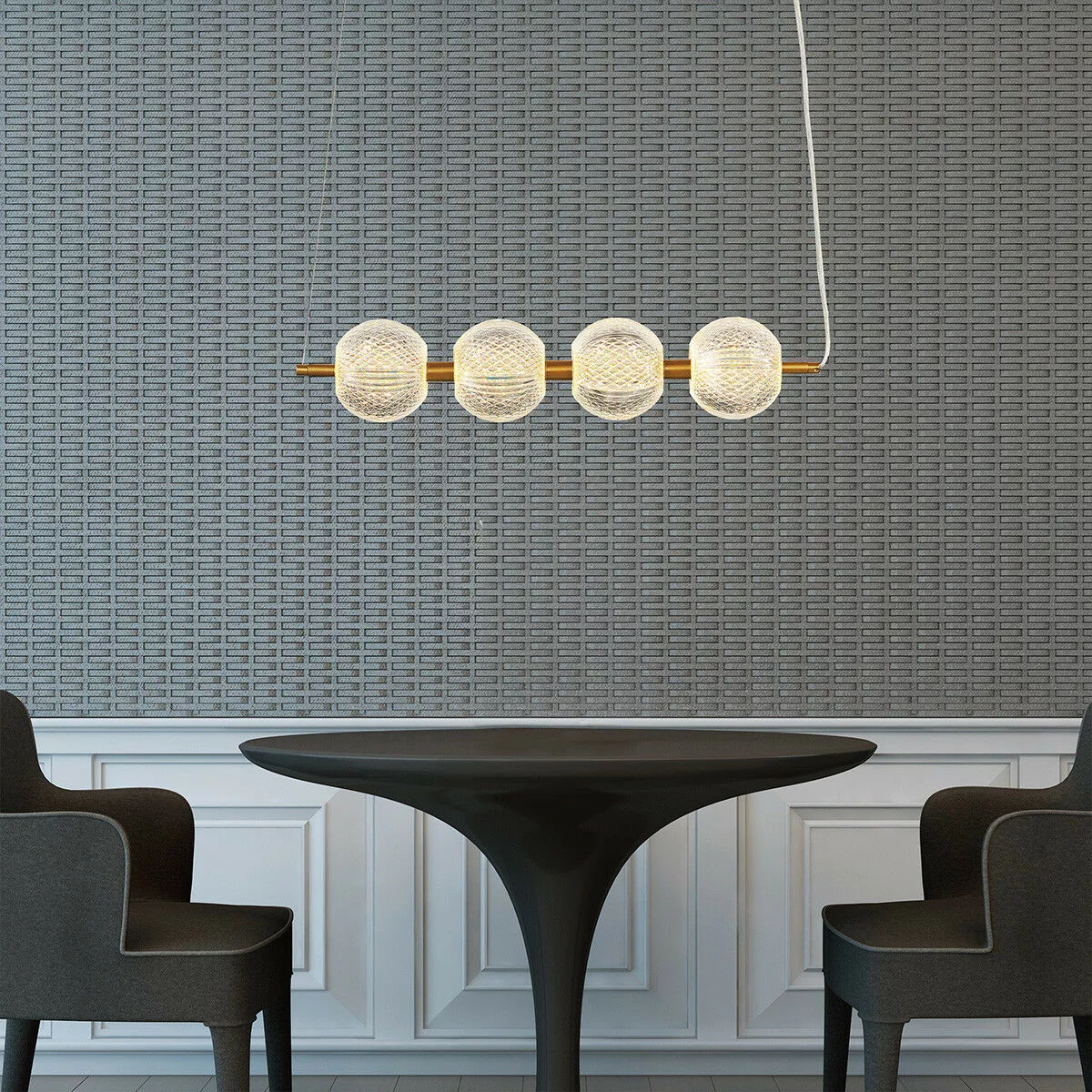 LAMPA WISZĄCA DIAMOND 4 4XLED CCT ZŁOTA LP-2202/4L GD