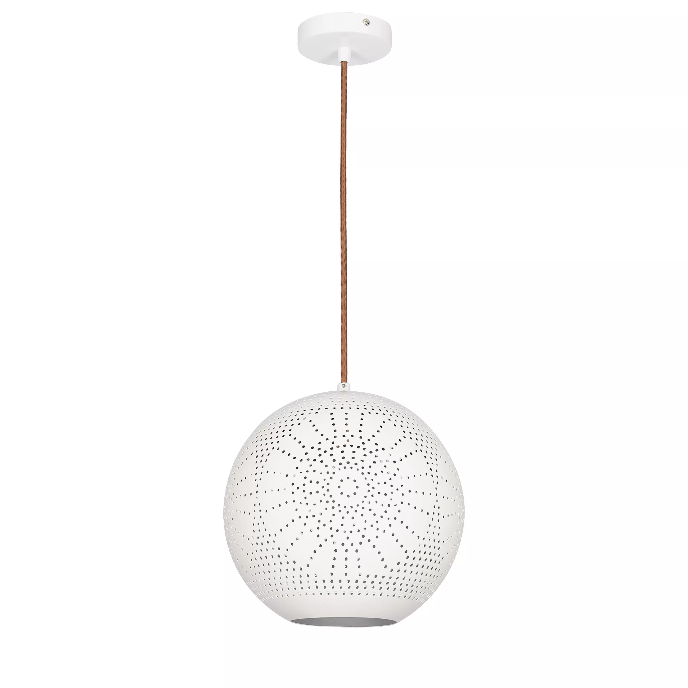 BENE LAMPA WISZĄCA 25 KULA S 1X60W E27 AŻUROWY BIAŁY
