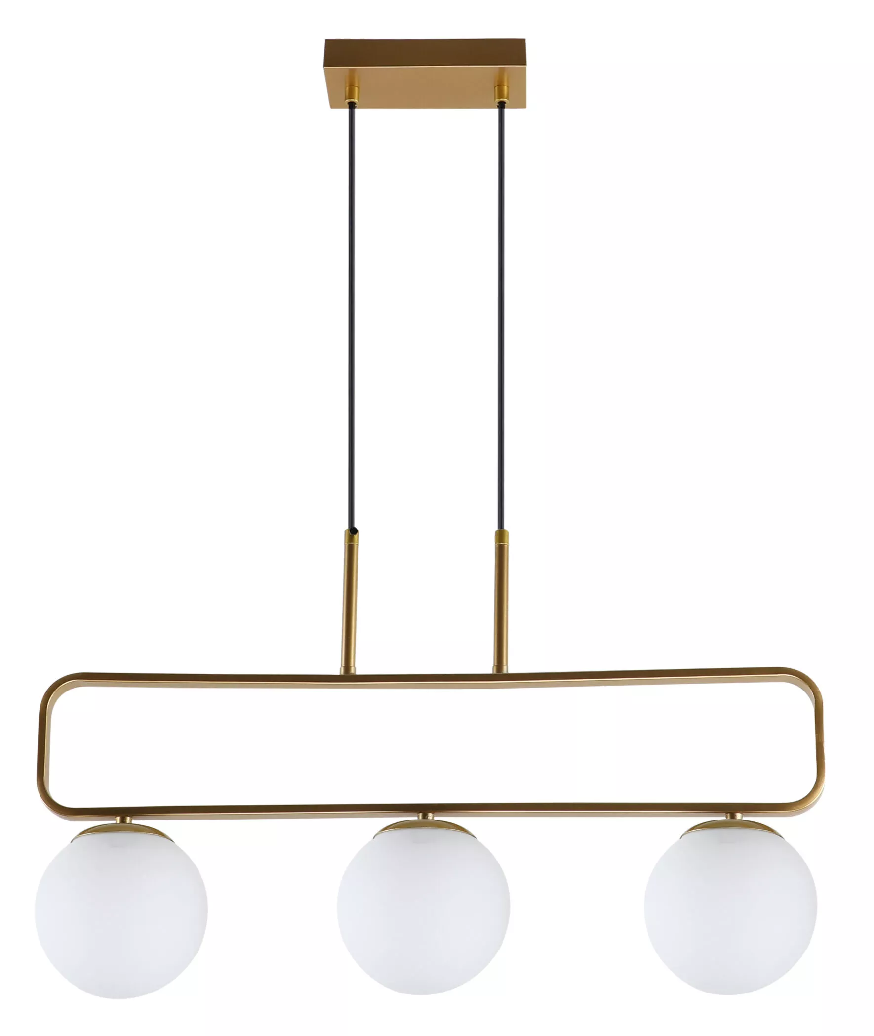 Jove lampa wisząca mosiądz 3x20w g9 klosz biały