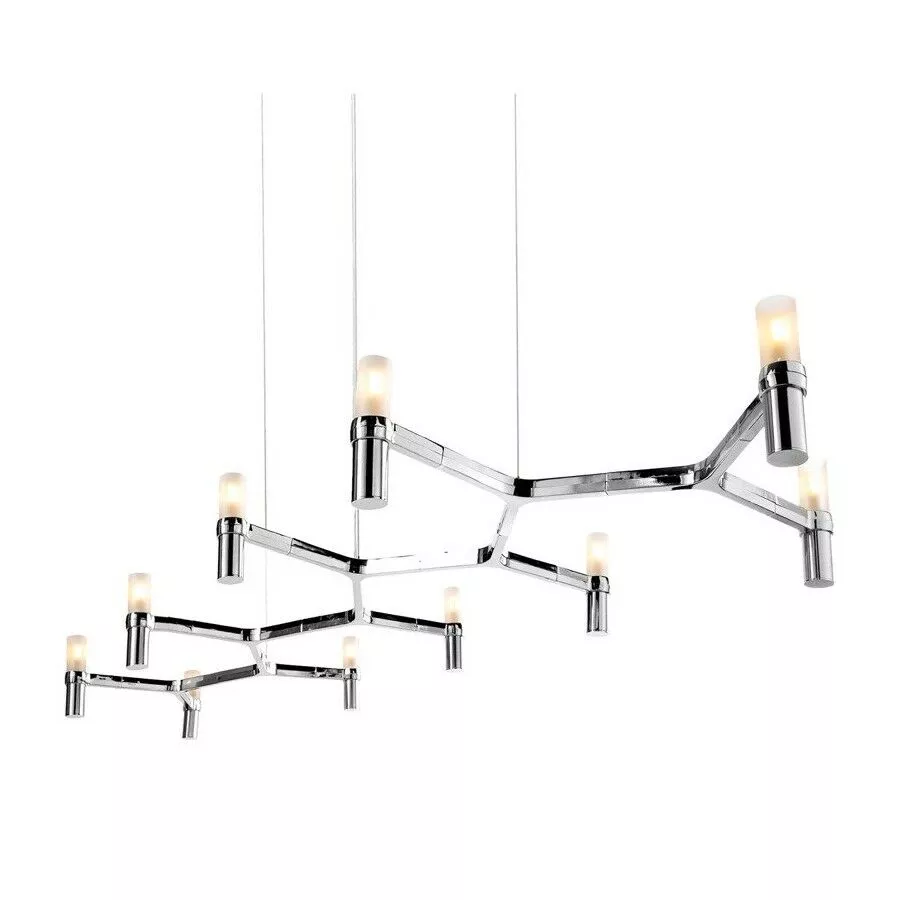 LAMPA WISZĄCA CANDLES-10 CHROM 165 CM