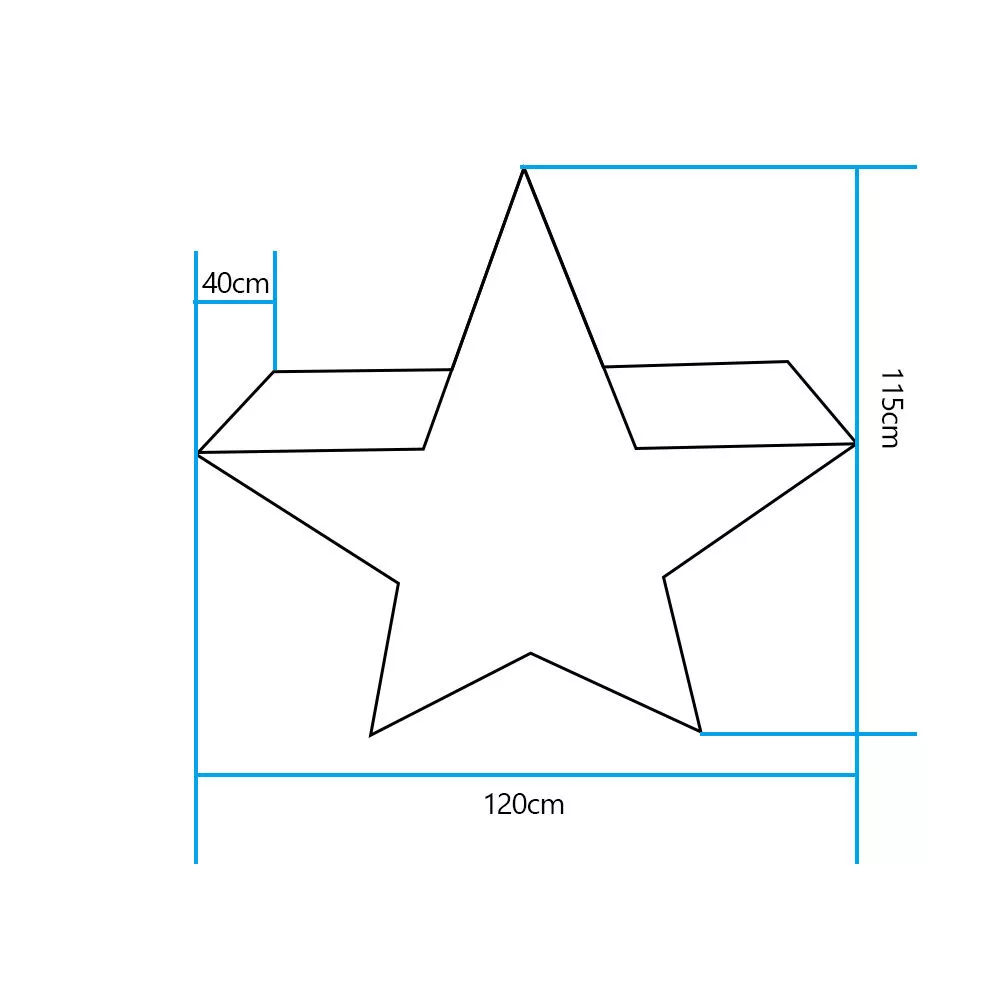 LAMPA OGRODOWA DEKORACYJNA GWIAZDA STAR XL LED RGBW 16 KOLORÓW 120 CM