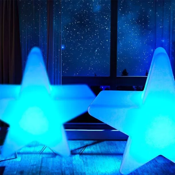 LAMPA OGRODOWA DEKORACYJNA GWIAZDA STAR XL LED RGBW 16 KOLORÓW 120 CM