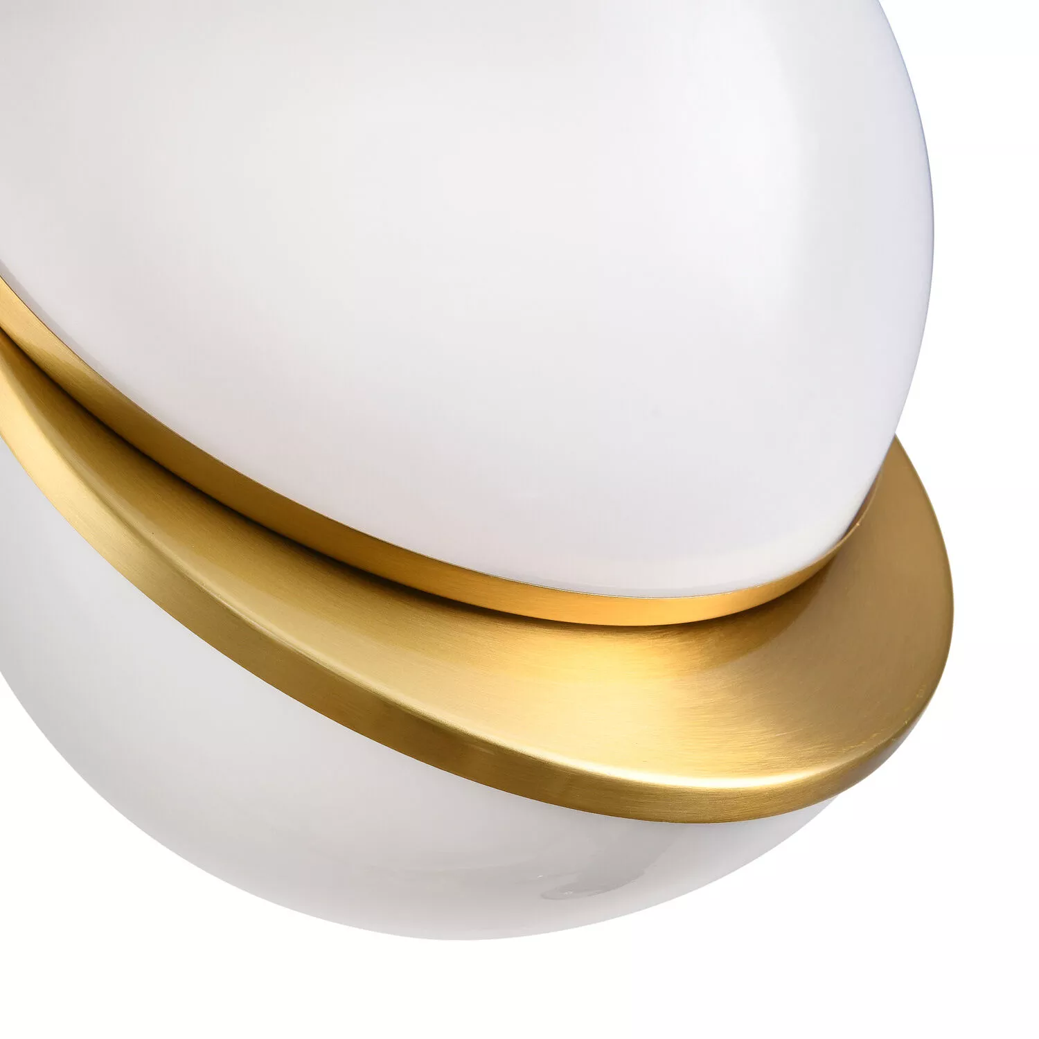 LAMPA WISZĄCA ORBITA BIAŁO ZŁOTA 20 CM